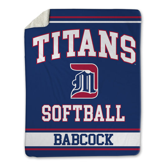 Detroit Mercy - NCAA Softball : Natalie Babcock - Blanket-0