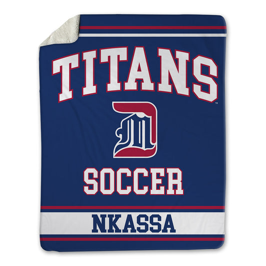 Detroit Mercy - NCAA Men's Soccer : Tom Nkassa - Blanket-0