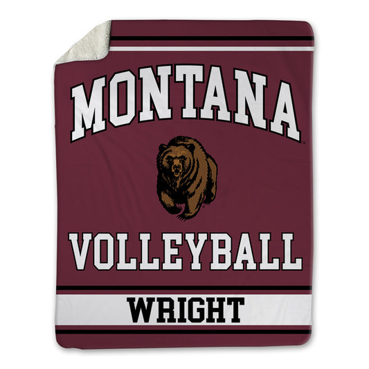 Montana - NCAA Women's Volleyball : Annika Wright - Blanket-0