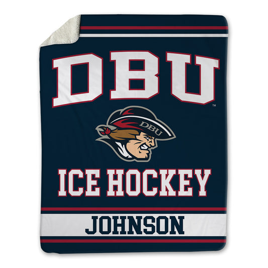 Dallas Baptist - NCAA Men's Ice Hockey : Trevor Johnson - Blanket-0