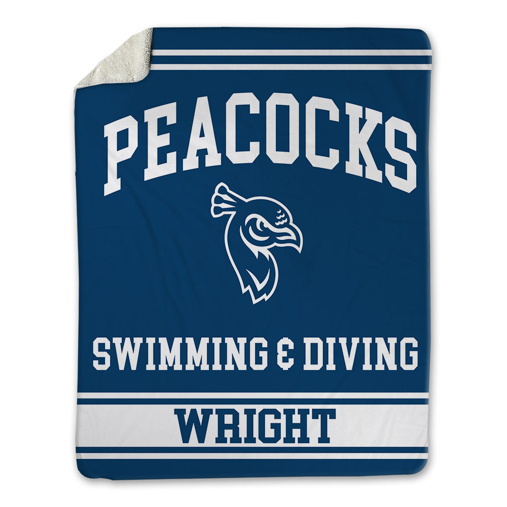 Saint Peter's - NCAA Men's Swimming & Diving : Christian Wright - Blanket-0