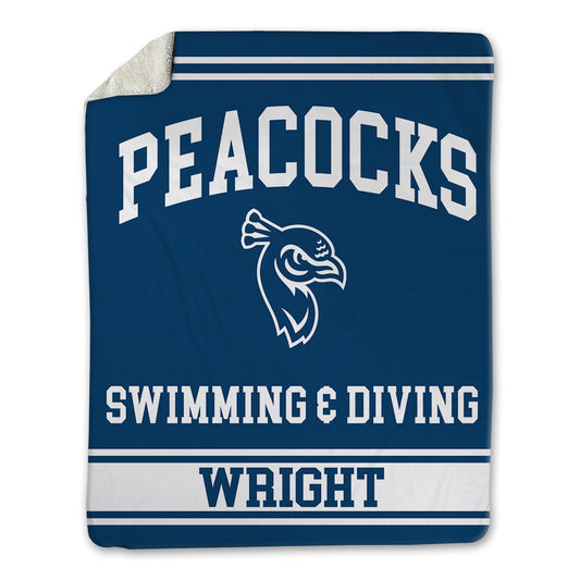 Saint Peter's - NCAA Men's Swimming & Diving : Christian Wright - Blanket-0