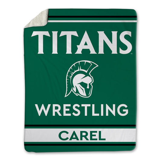 Illinois Wesleyan - NCAA Wrestling : Evan Carel - Blanket-0