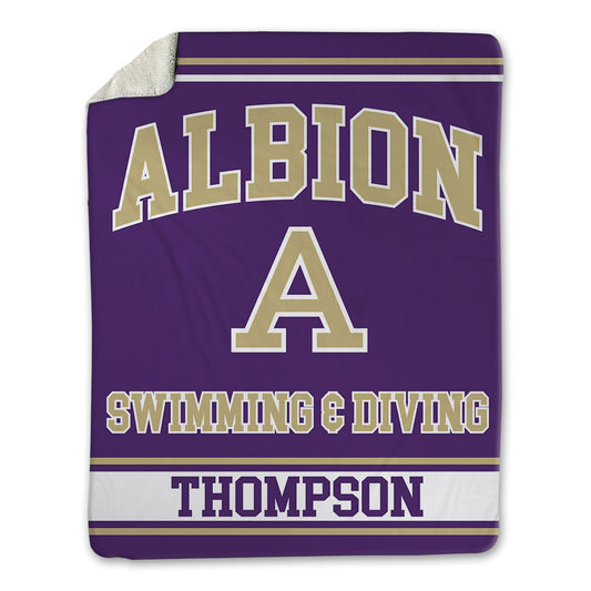 Albion - NCAA Men's Swimming & Diving : Cameron Thompson - Blanket-0