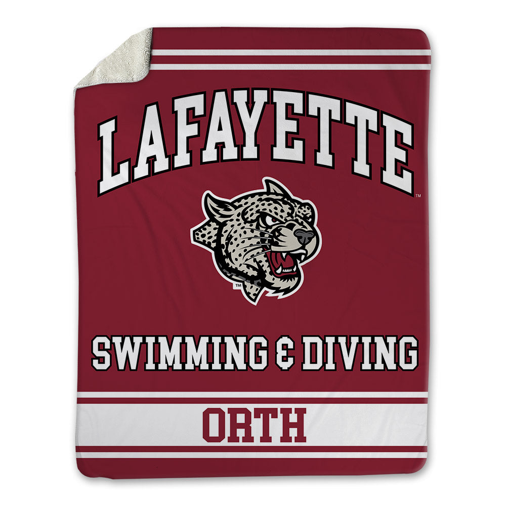 Lafayette College - NCAA Men's Swimming & Diving : Landon Orth - Blanket-0