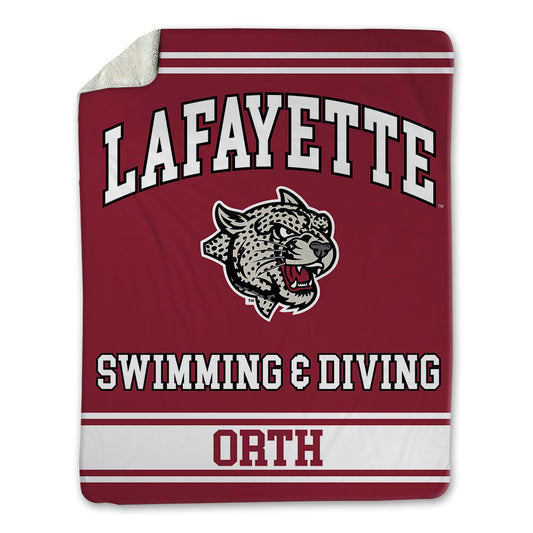 Lafayette College - NCAA Men's Swimming & Diving : Landon Orth - Blanket-0