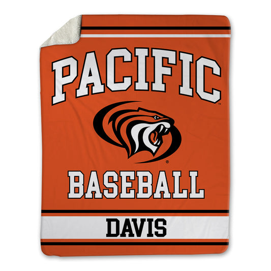 Pacific - NCAA Baseball : Diego Davis - Blanket-0