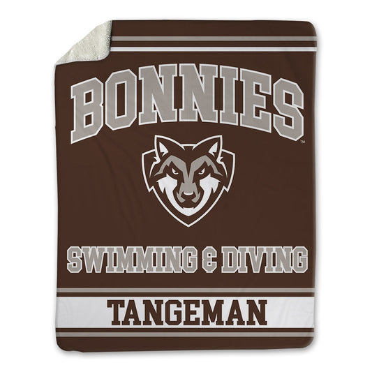 St. Bonaventure - NCAA Men's Swimming & Diving : Cole Tangeman - Blanket-0