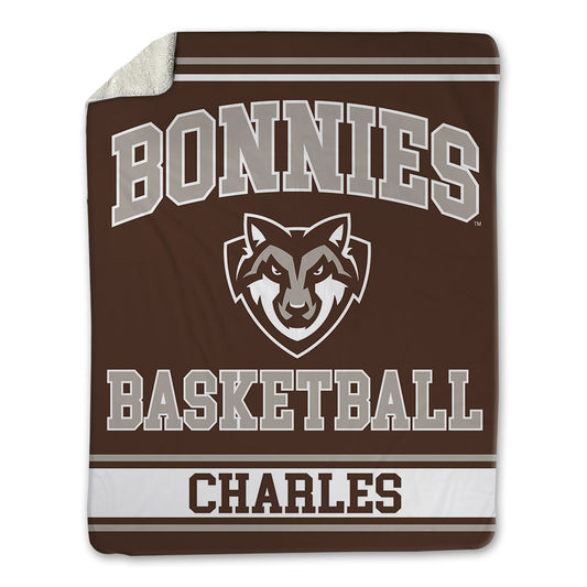 St. Bonaventure - NCAA Men's Basketball : Cayden Charles - Blanket-0
