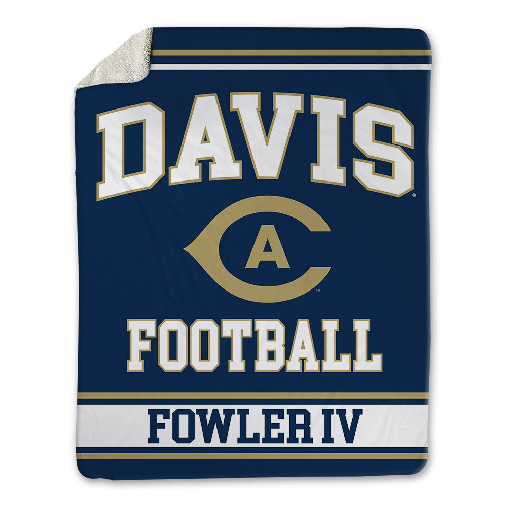 UC Davis - NCAA Football : William Fowler IV - Blanket-0