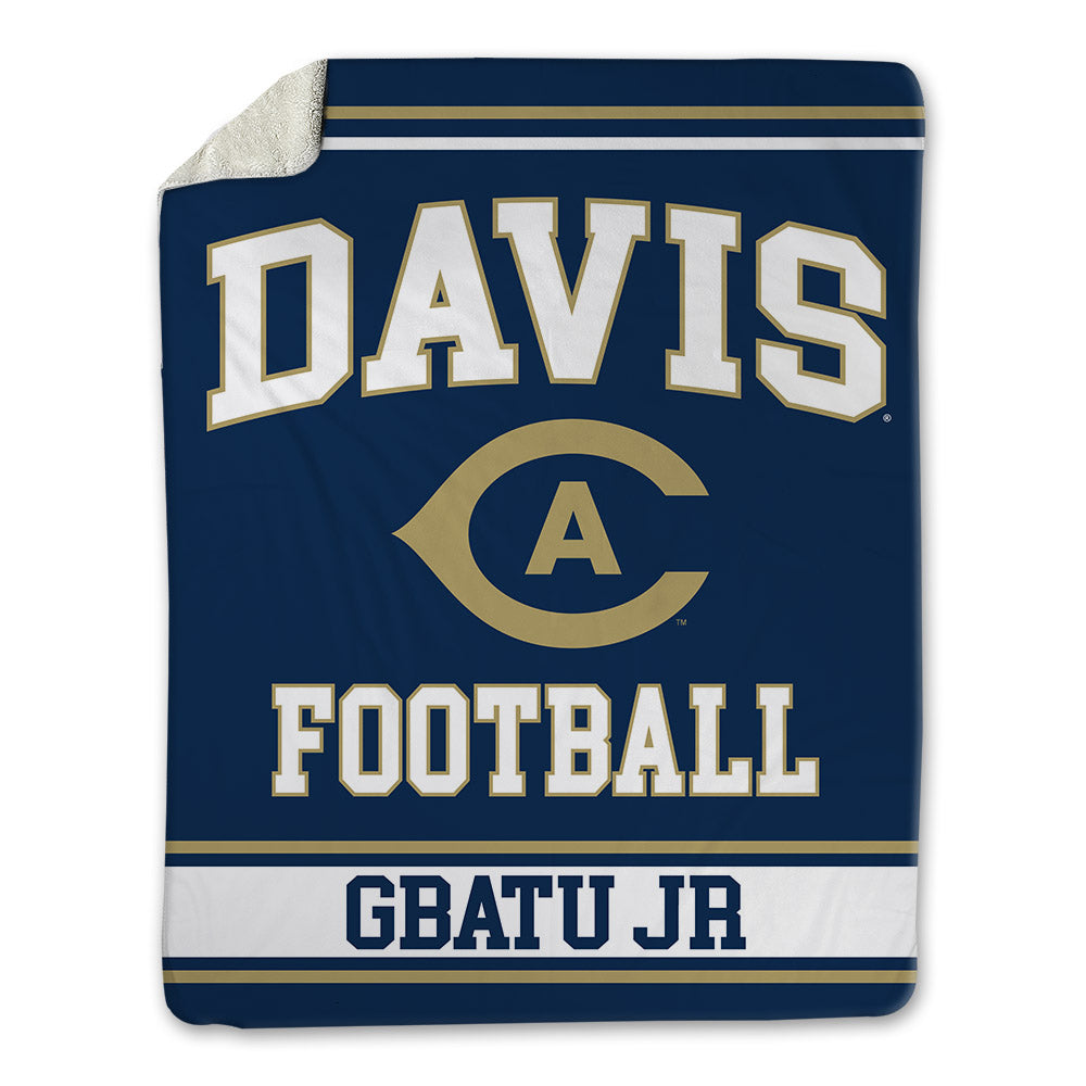 UC Davis - NCAA Football : Samuel Gbatu Jr - Blanket-0