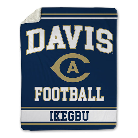 UC Davis - NCAA Football : Ike Ikegbu - Blanket-0