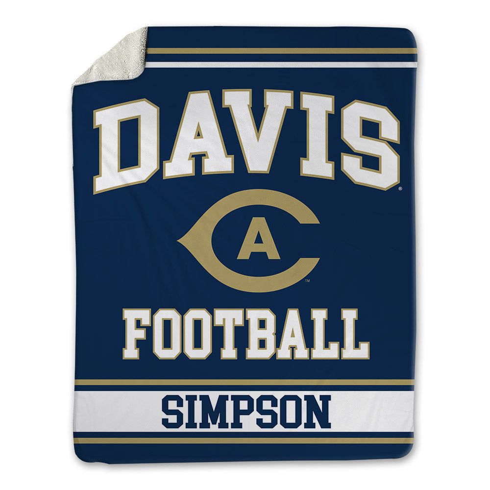 UC Davis - NCAA Football : Ian Simpson - Blanket-0