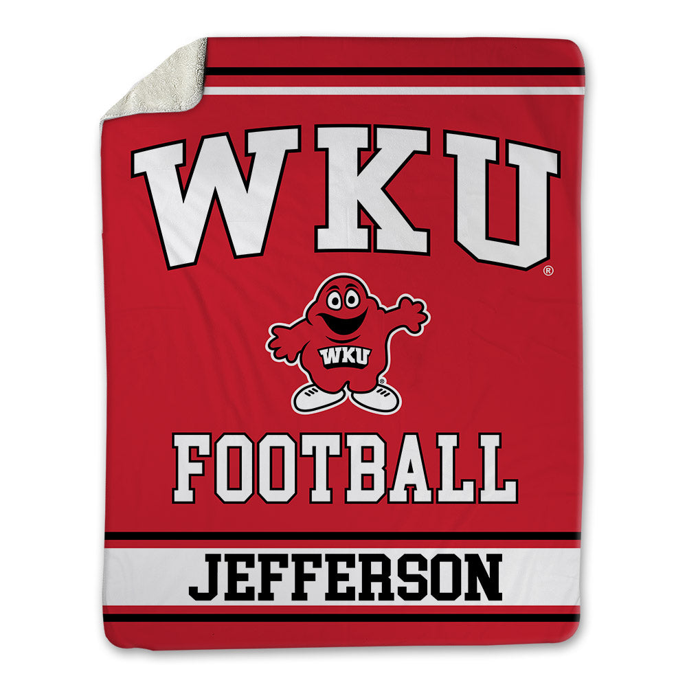 Western Kentucky - NCAA Football : Damari Jefferson - Blanket-0