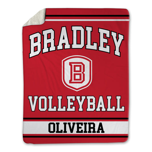 Bradley - NCAA Women's Volleyball : Vitoria Oliveira - Blanket-0