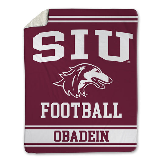 SIU Carbondale - NCAA Football : David Obadein - Blanket-0