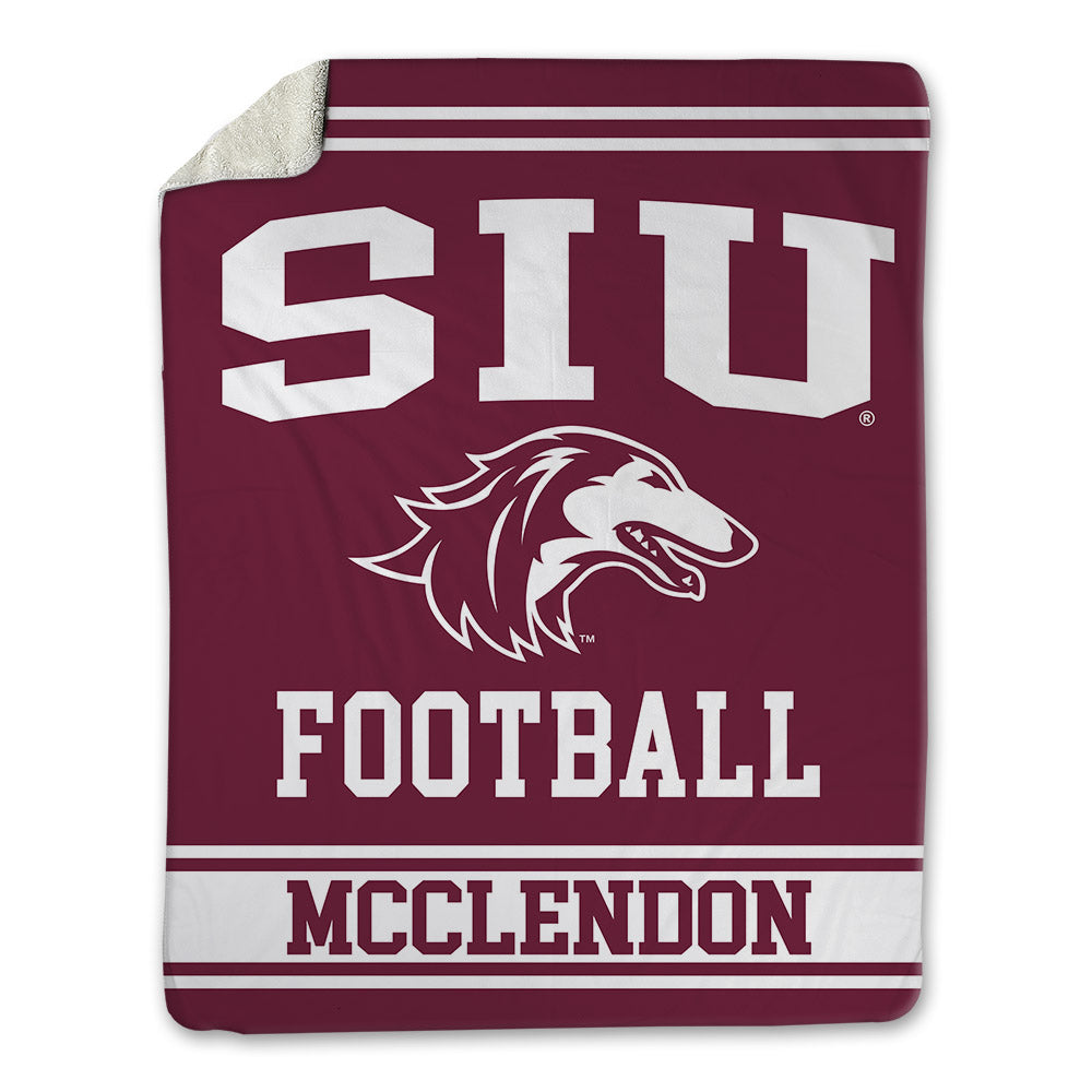 SIU Carbondale - NCAA Football : Jeremiah McClendon - Blanket-0