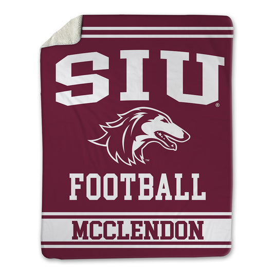 SIU Carbondale - NCAA Football : Jeremiah McClendon - Blanket-0