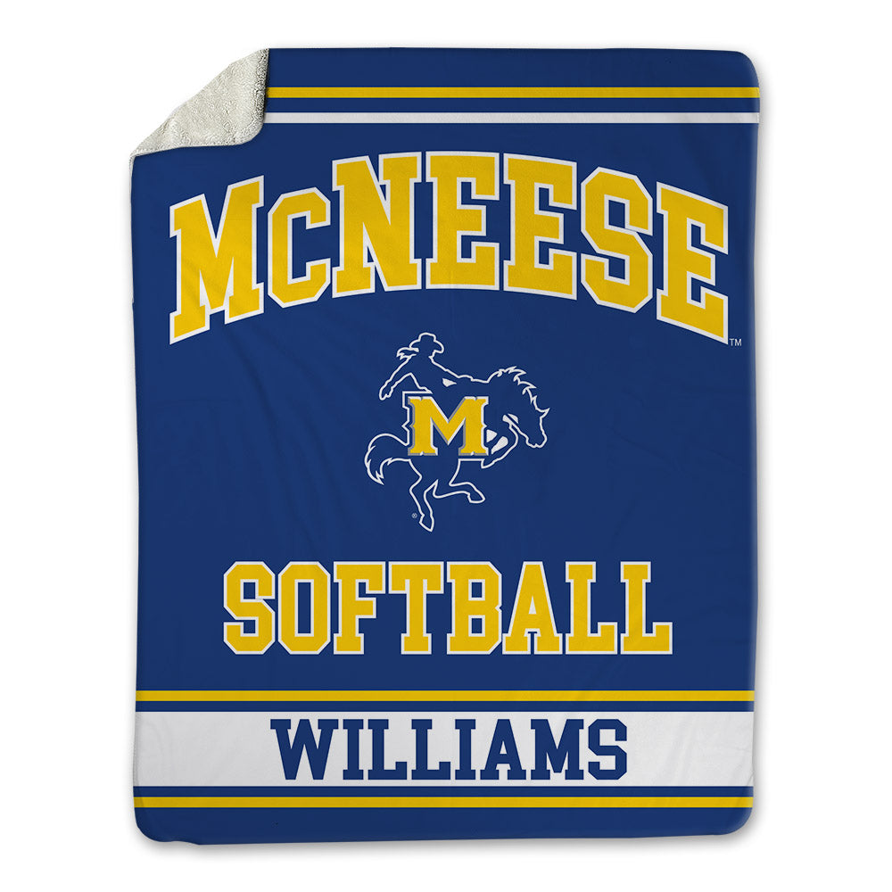 McNeese State - NCAA Softball : Kadence Williams - Blanket-0