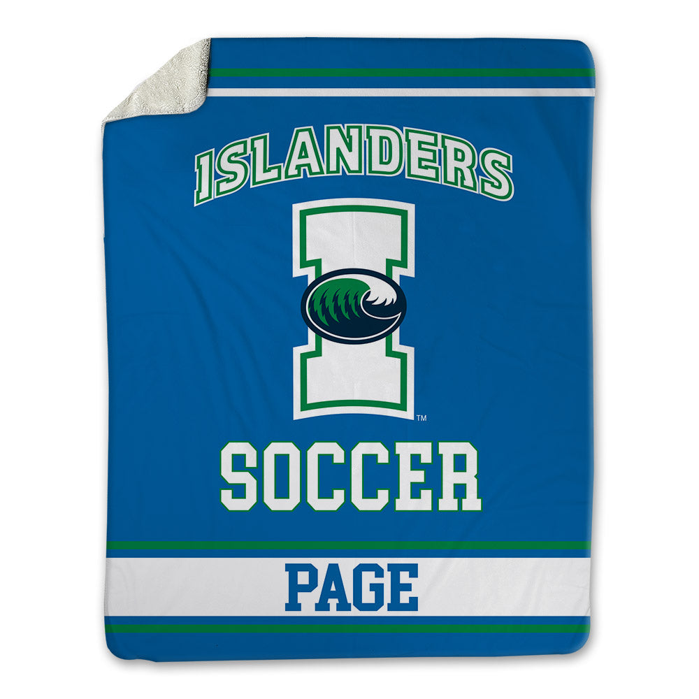 Texas A&M Corpus Christi - NCAA Women's Soccer : Madison Page - Blanket-0