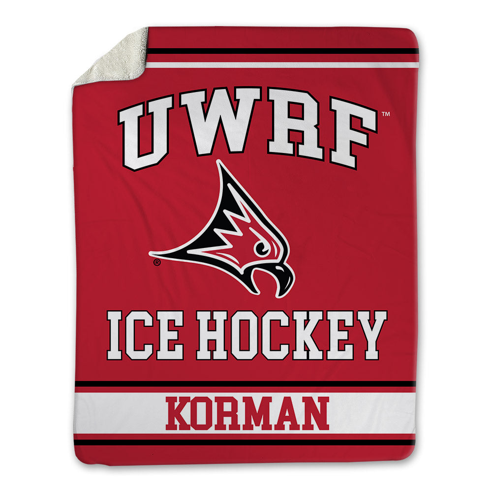 UW River Falls - NCAA Men's Ice Hockey : Parker Korman - Blanket-0