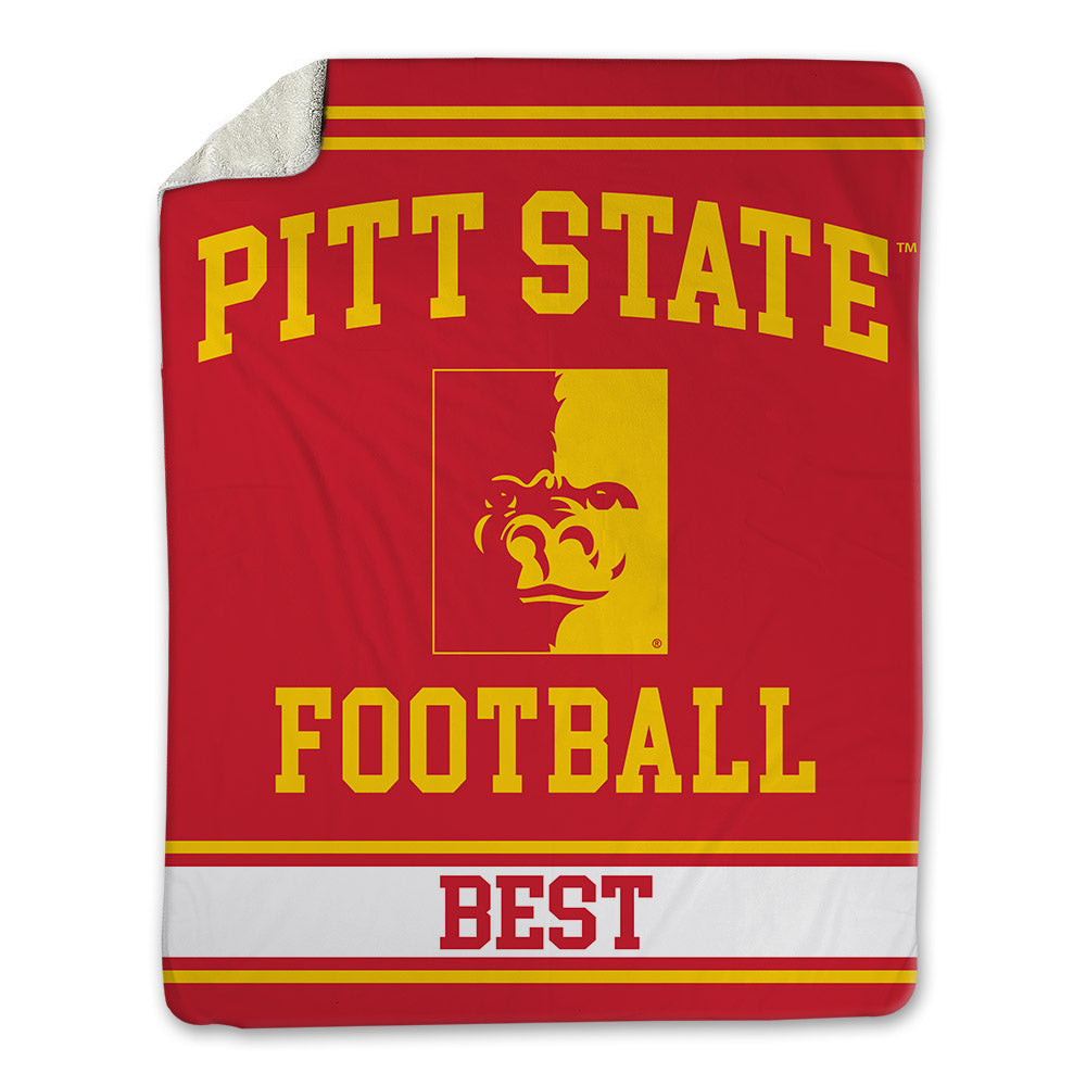 Pitt State - NCAA Football : Khali Best - Blanket-0
