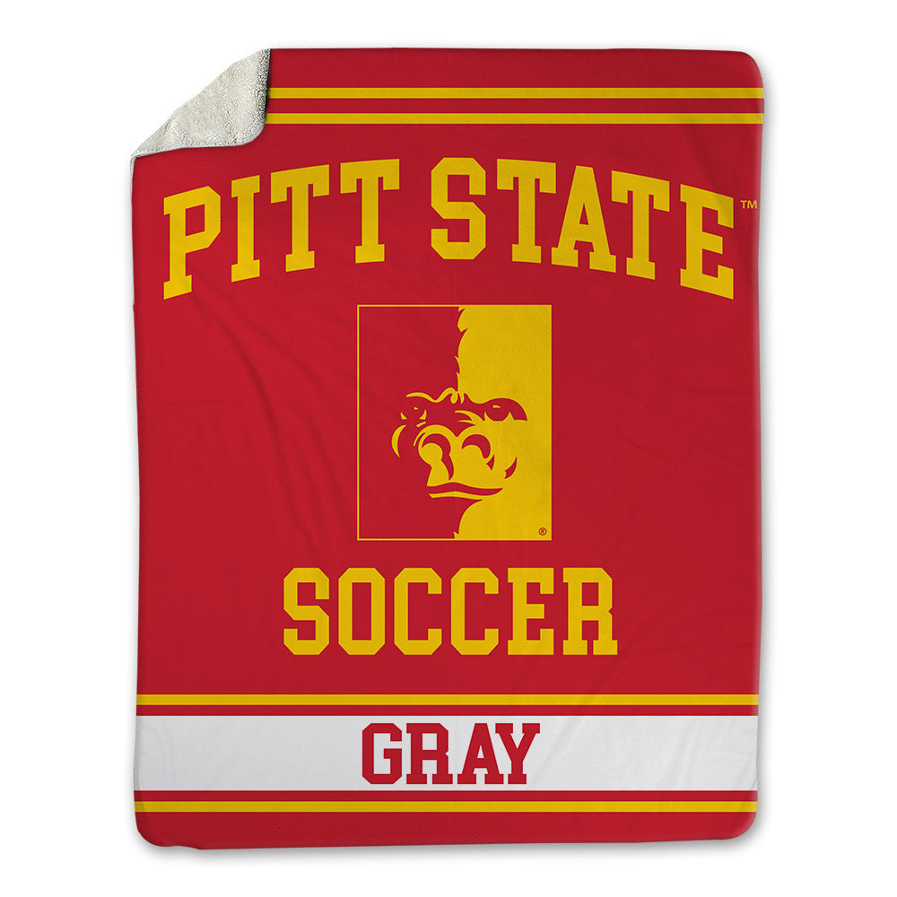 Pitt State - NCAA Women's Soccer : Trinity Gray - Blanket-0