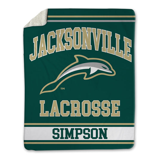 Jacksonville - NCAA Men's Lacrosse : Riley Simpson - Blanket-0