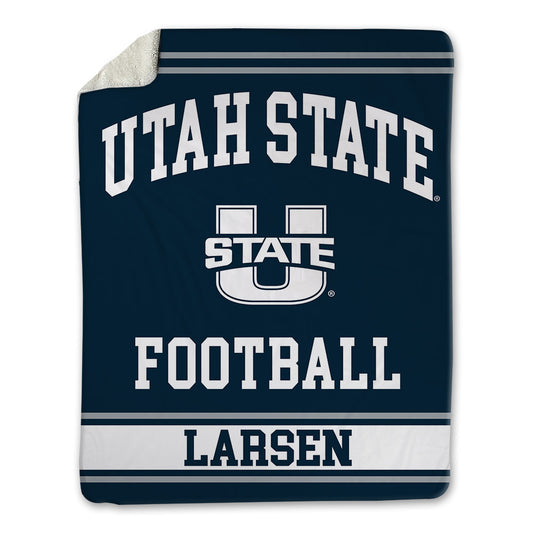 Utah State - NCAA Football : Ike Larsen - Blanket-0