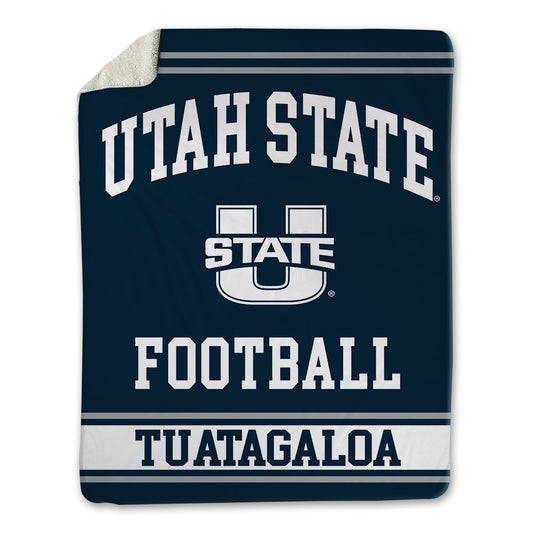 Utah State - NCAA Football : Chase Tuatagaloa - Blanket-0