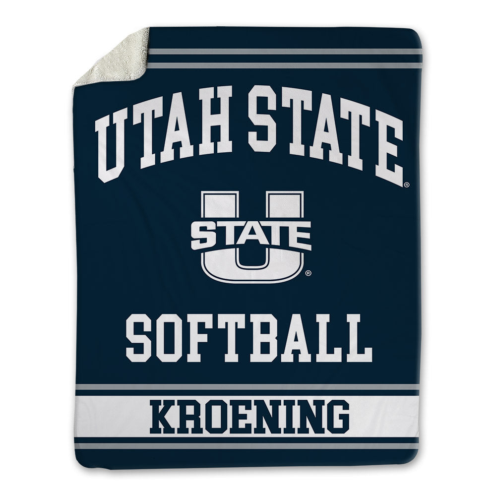 Utah State - NCAA Softball : Faith Kroening - Blanket-0