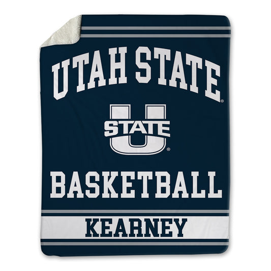 Utah State - NCAA Men's Basketball : Luke Kearney - Blanket-0