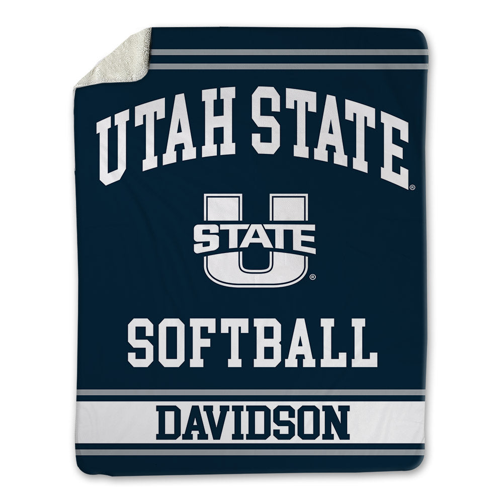 Utah State - NCAA Softball : Justine Davidson - Blanket-0
