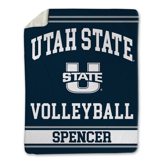 Utah State - NCAA Women's Volleyball : Hailey Spencer - Blanket-0
