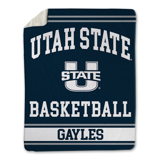 Utah State - NCAA Women's Basketball : Aaliyah Gayles - Blanket-0