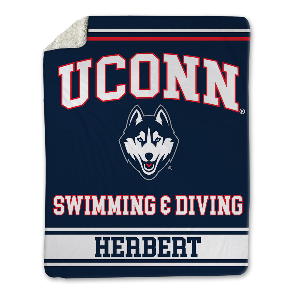 UConn - NCAA Women's Swimming & Diving : Olivia Herbert - Blanket-0