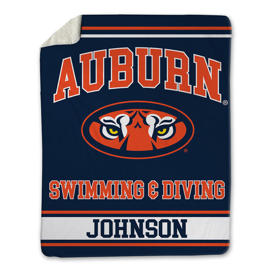 Auburn - NCAA Men's Swimming & Diving : Bradford Johnson - Blanket-0