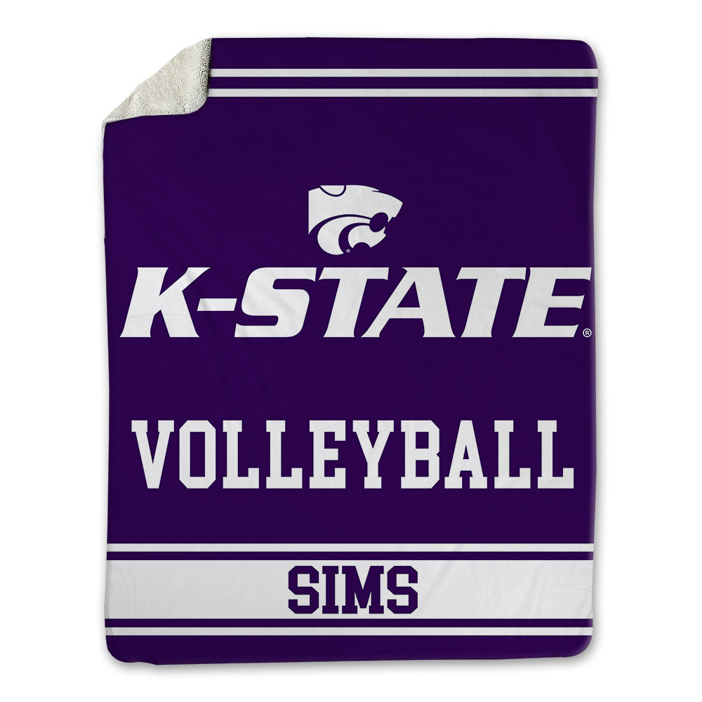 Kansas State - NCAA Women's Volleyball : Symone Sims - Blanket-0