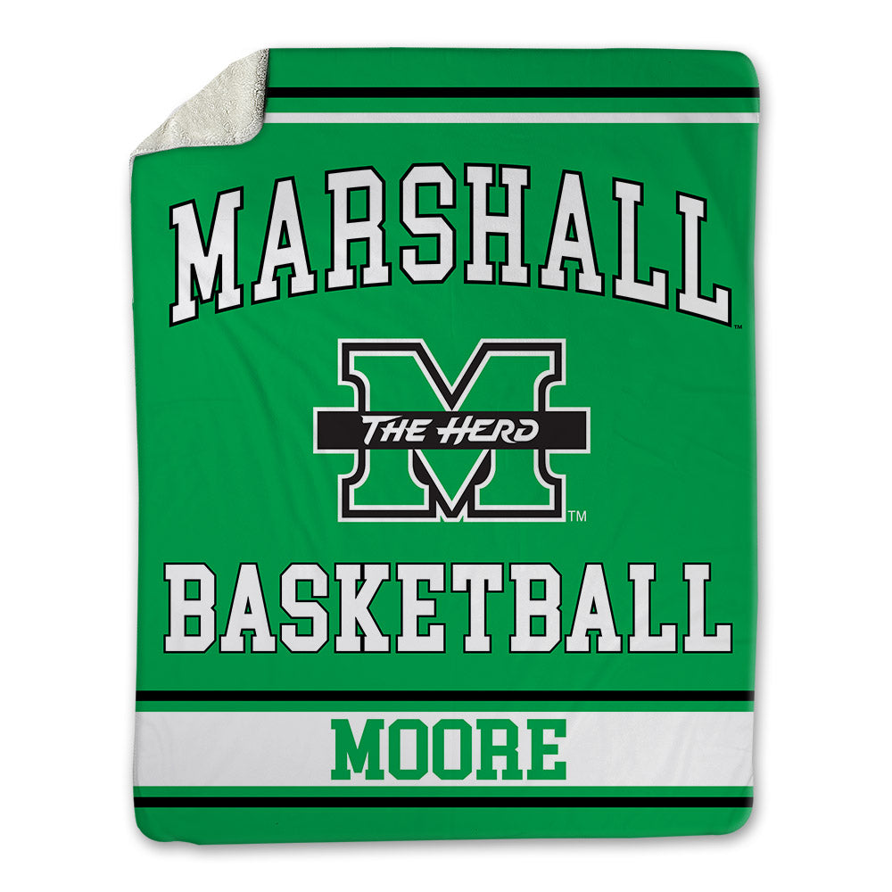 Marshall - NCAA Men's Basketball : Grant Moore - Blanket-0