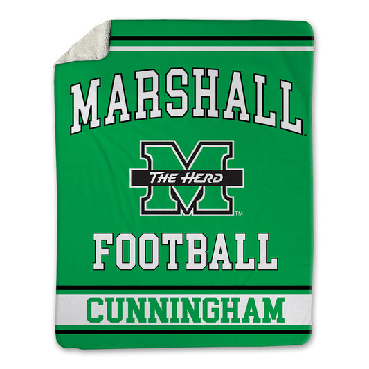Marshall - NCAA Football : Jaxson Cunningham - Blanket-0