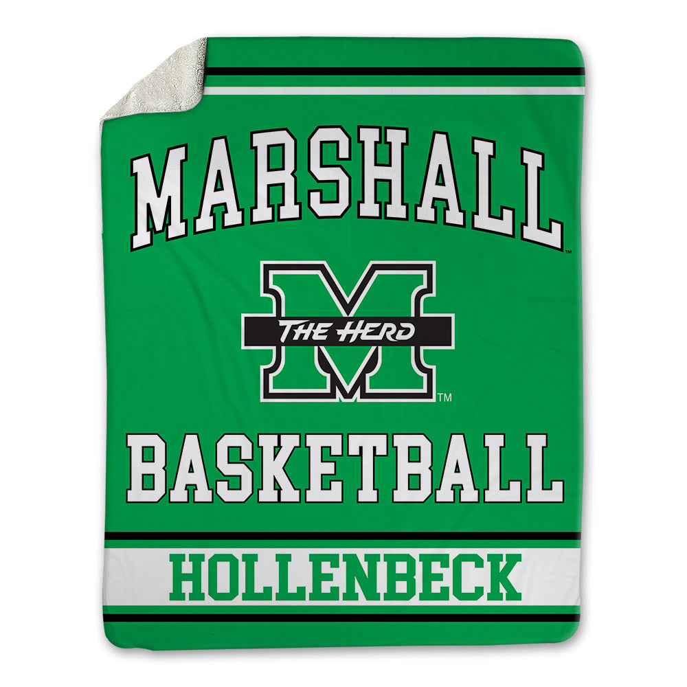 Marshall - NCAA Men's Basketball : Caleb Hollenbeck - Blanket-0