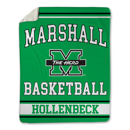 Marshall - NCAA Men's Basketball : Caleb Hollenbeck - Blanket-0