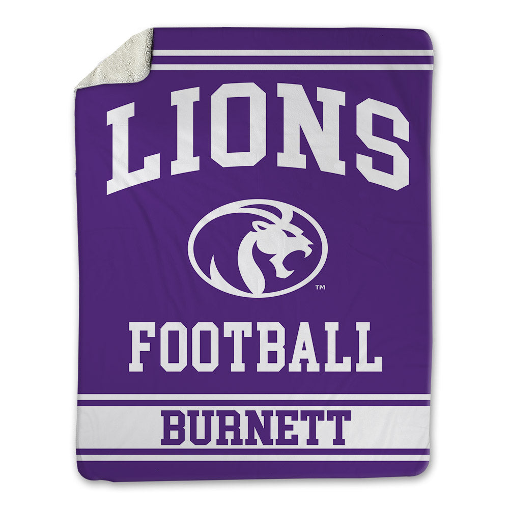 North Alabama - NCAA Football : Christopher Burnett - Blanket-0