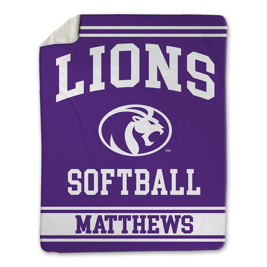 North Alabama - NCAA Softball : Emily Matthews - Blanket-0