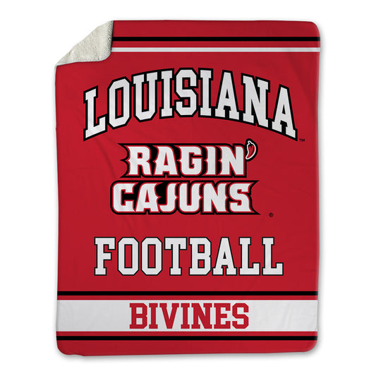 Louisiana - NCAA Football : Micaiah Bivines - Blanket-0