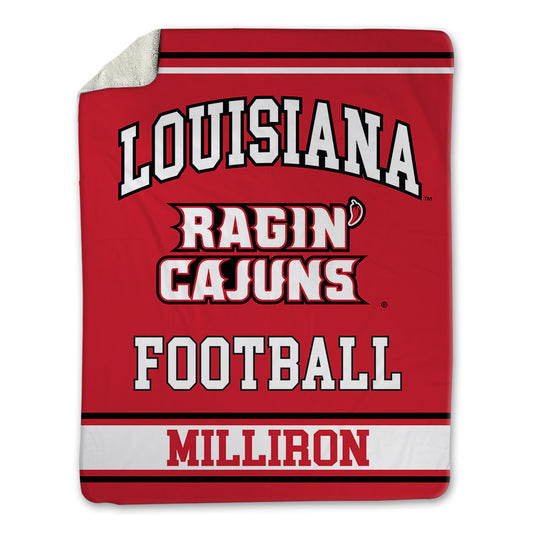 Louisiana - NCAA Football : Carter Milliron - Blanket-0