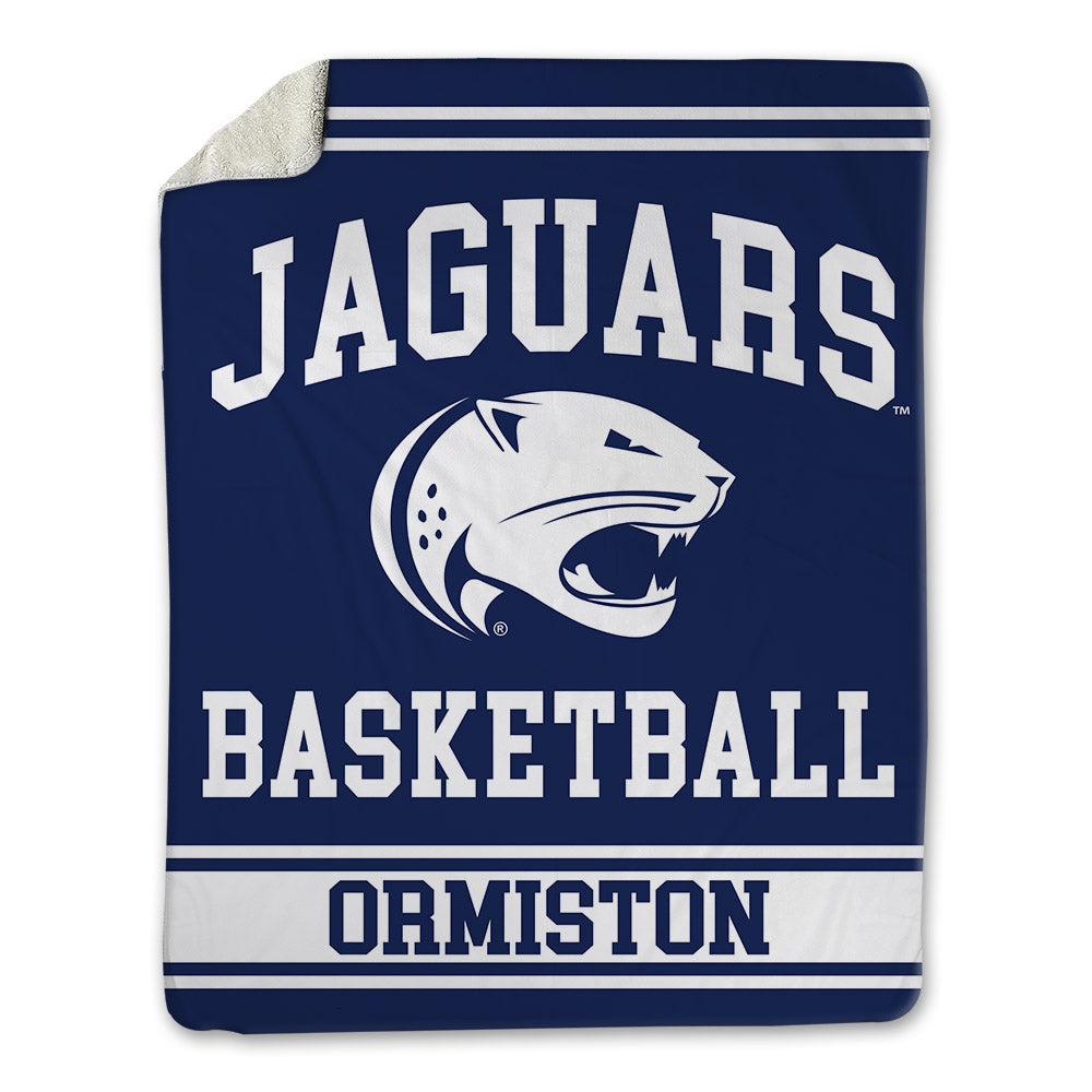 South Alabama - NCAA Men's Basketball : Elijah Ormiston - Blanket-0