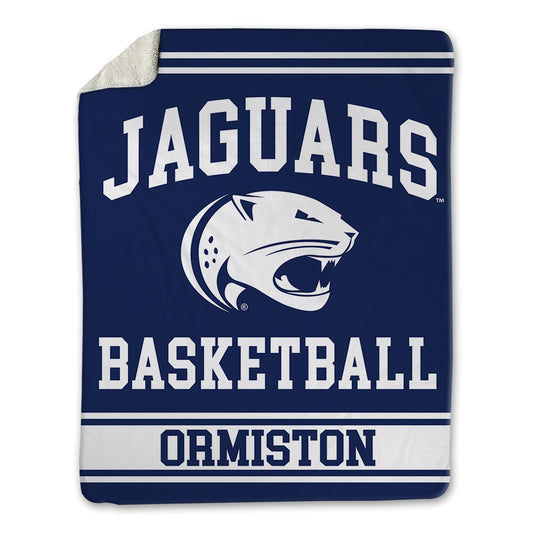 South Alabama - NCAA Men's Basketball : Elijah Ormiston - Blanket-0