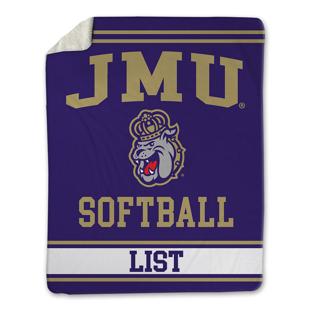 JMU - NCAA Softball : Payton List - Blanket-0