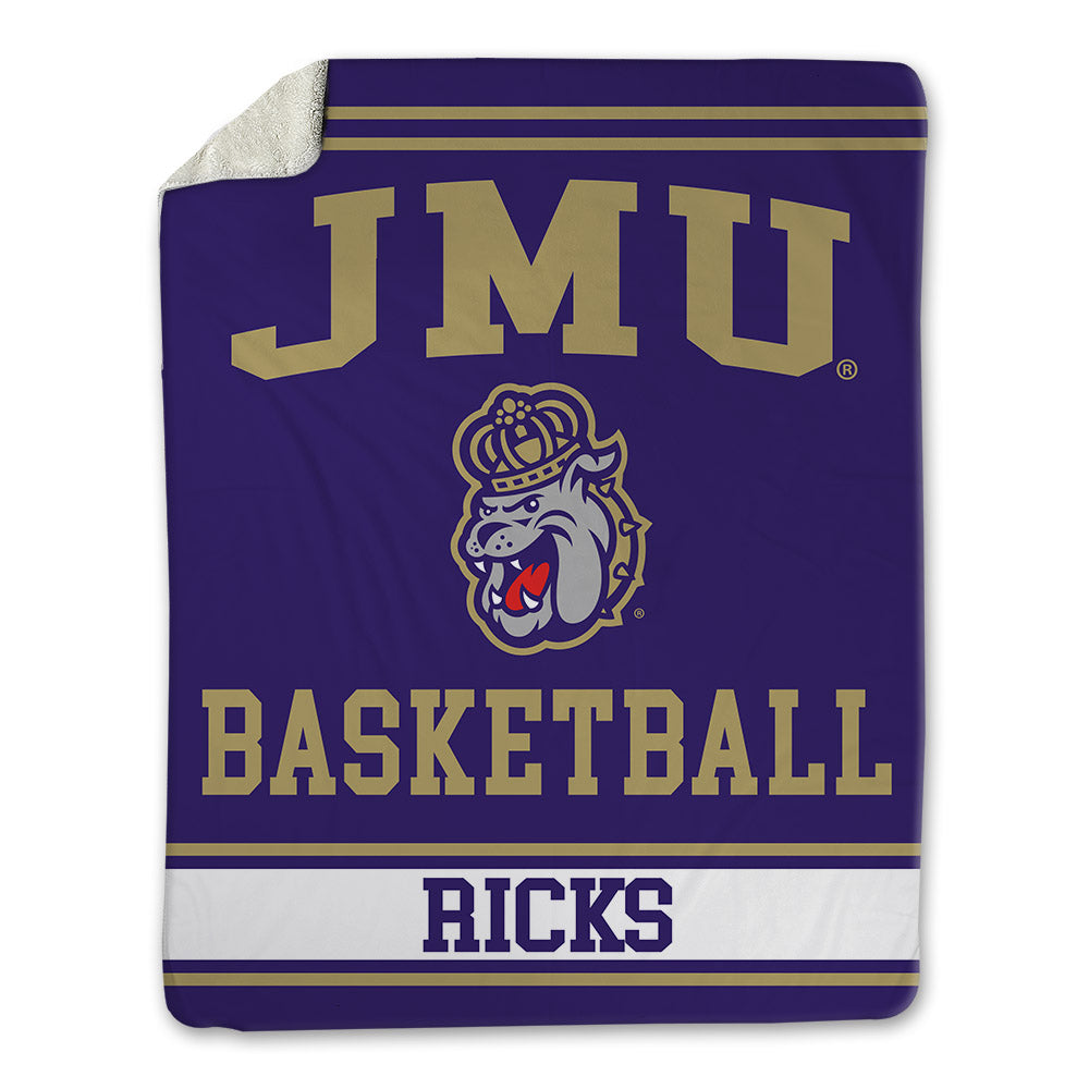 JMU - NCAA Men's Basketball : Eddie Ricks - Blanket-0